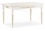 Стол Woodville Бевье молочный / золото 483900