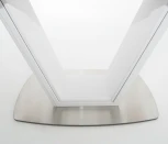 Стол Севилья МДФ, Стекло, Белый матовый шагрень/Белый, Аврора