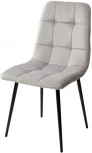 Стул ДИЛАН, цвет cветло-серый #H09, велюр / черный каркас