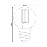 Лампа светодиодная, форма «шар», золотистая колба Uniel Vintage LED-G45-5W/GOLDEN/E27 GLV21GO