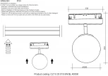 Трековый светильник магнитный Crystal Lux SPACE CLT 0.33 015 5W BL 4000K (LED, 48V, шар)