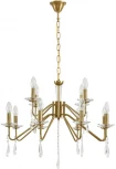 Подвесная люстра Lumion Suana 8319/12 шампань/прозрачный, металл/хрусталь E14 12*40W 220V (на цепи, подсвечник, свеча)