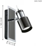 Спот Eglo Davida 1 30832 (220V, выключатель, круглые)