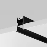 Алюминиевый профиль световая линия встраиваемый под гипсокартон скрытого монтажа 35x42 черный, 2 м, ALM-3542-B-2M Maytoni 632015