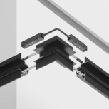 Угловой коннектор внешний S35 встраиваемый черный (магнитный) Maytoni Technical TRA004OCL-22B (48V)