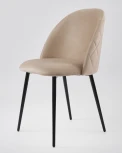 Стул MyFar Джозеф серо-бежевый велюр MF1007-1