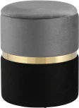 Пуф Кэрри с ящиком велюр серо-черный УТ000025555