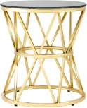 Журнальный стол Stool Group 50*50 ВИВА золото стекло черное УТ000004640