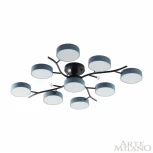 Потолочная люстра на штанге Arte Milano Ferrara 256606/8+1 Bk/Gr (LED, 220V, круглые)