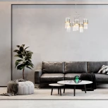 Подвесная люстра Garda 656/6PL E14*40W Satin nickel