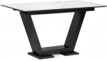 Стол на тумбе Woodville Иматра 140х80х76 белый мрамор / черный 532384