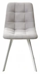 Стул CHILLI-Q SQUARE светло-серый #H09, велюр / белый каркас, 4 шт./1 к