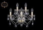 Бра Art Classic 10.21 10.21.3+2.165.Gd.Sp (220V, хрусталь, подвески, подсвечник, свеча)