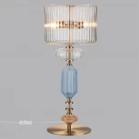 Настольная лампа с выключателем Odeon Light Terra 5414/2TA античная бронза/терракот/синий/металл/керамика E14 2*40W