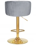 Стул барный DOBRIN DARCY GOLD (серый велюр (1922-19)) 5025_GoldBase-LM GOLD, цвет сиденья серый (1922-19), основания золото