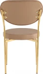 Стул Барбара NEW экокожа бежевая золотые ножки