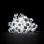 Гирлянда "Снежные Шарики" 2м Белая 24В, 128LED, Провод Белый ПВХ, IP20