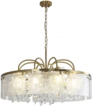 Подвесная люстра (12033/8P Brass) Indigo Prosecco V000374 V000378 (220V, подвески, на цепи, круглые)