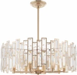 Подвесная люстра хрустальная на штанге Arte Milano Sorrento-3209 373209/8/350/560 GD (220V)