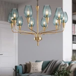 Подвесная дизайнерская люстра Viola 10 синий ImperiumLoft Viola01 (102199-26) (220V, на цепи)