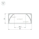 Профиль с экраном ALU-POWER-W80N-2000 ANOD+FROST (Алюминий) 019097 Arlight