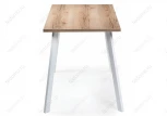 Стол Notta Тринити Лофт 120 25 мм белый матовый / дуб делано светлый 489655