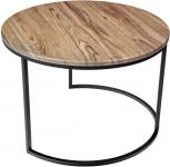 Набор кофейных столиков Bradex Home Tango орех и серый мрамор с черными ножками, 2шт (RF 0662)