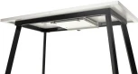 Стол ФИН 120 Белый, стекло/ Черный каркас М-City