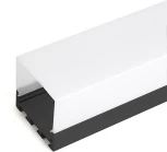 Профиль накладной для светодиодной ленты Feron CAB268 48149 42х45мм, алюминиевый, черный, 2м