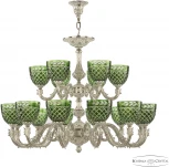 Подвесная люстра Bohemia Florence 71101/12+6/300/2d NW P1 U Clear-Green/H-1J