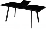 Стол ФИН 120 Черный, стекло/ Черный каркас М-City