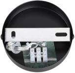 Подвесной светильник Lumion Animaisa 8003/1A черный/черный, золотой металл/металл, текстиль Е27 60W 220V (на проводе, круглые)