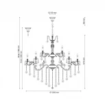 Подвесная люстра Lucia Tucci Barletta 122.16.8.6 coffe gold