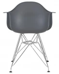 Стул обеденный DAW CHROME (ножки хром, цвет сиденья серый)
