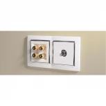 ТВ-розетка проходная (белый) Werkel W1184001 (a051116)