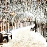 Светодиодная гирлянда ARD-EDGE-CLASSIC-2400x600-WHITE-88LED-PULSE Warm (230V, 6W) (IP65)