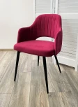 Стул M-City FANTINE-LA ВИННЫЙ #16, велюр / черный каркас