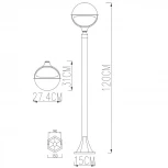 Наземный фонарь Arte Lamp Monaco A1496PA-1BK