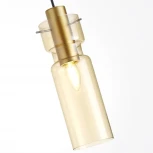 Подвесной светильник Odeon Light Scrow 5057/1A PENDANT золотой/янтарный/металл/стекло E27 1*40W (220V, на проводе, круглые)
