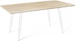 Стол SHT-TU14/120/80 МДФ белый муар/дуб сонома светлый от фабрики Sheffilton