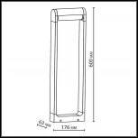 Наземный уличный светильник Odeon Light Twinset 7117/12GL черный/металл IP65 LED 12W 909Лм 3000K 120° 220V