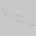 Трековый светильник Basis S35 3000K 20Вт 120° LED (магнитный) Maytoni Technical TR012-2-20W3K-B (48V)