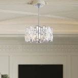 Подвесная люстра хрустальная на штанге Arte Milano Sorrento-3209 373209/5/350/390 CR (220V)