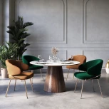 Стул-полукресло Bradex Home Emil графит с золотыми ножками (RF 0544)