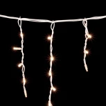 Гирлянда Бахрома 3,1 x 0,5 м Тепло-Белая 220В, 120 LED, Провод Белый Каучук, IP65