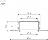 Профиль FANTOM-BENT-W49-SIDE-2000 ANOD (Arlight, Алюминий) 046423