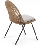 Стул уличный La Forma (ex Julia Grup) Shann (Бежевый,Серый/ Веревка,Пена,Пенополиуретан,Сталь)