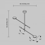 Потолочная люстра на штанге Maytoni Fad MOD070CL-L15W3K1 (LED, 220V)