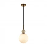 Подвесной светильник Odeon Light Lolla 6625/1A бронзовый/белый/камень/металл IP20 E14 40W 220V