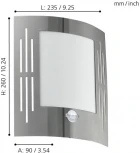 Настенный светильник уличный Eglo City 88144 (220V, датчик движения, IP44)